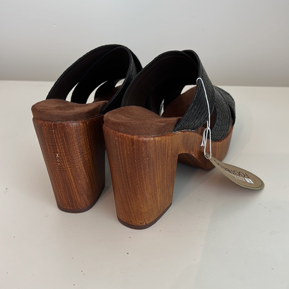 New Footbed wooden heel slide MC - Picture 4 of 6